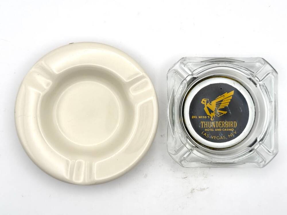 Del Webb's Thunderbird Hotel Casino Las Vegas Shenango Ashtrays Set of 2